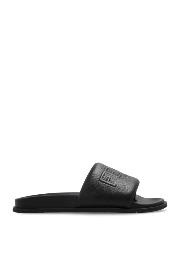 Black Leather slippers 'Fendi Roma' Fendi